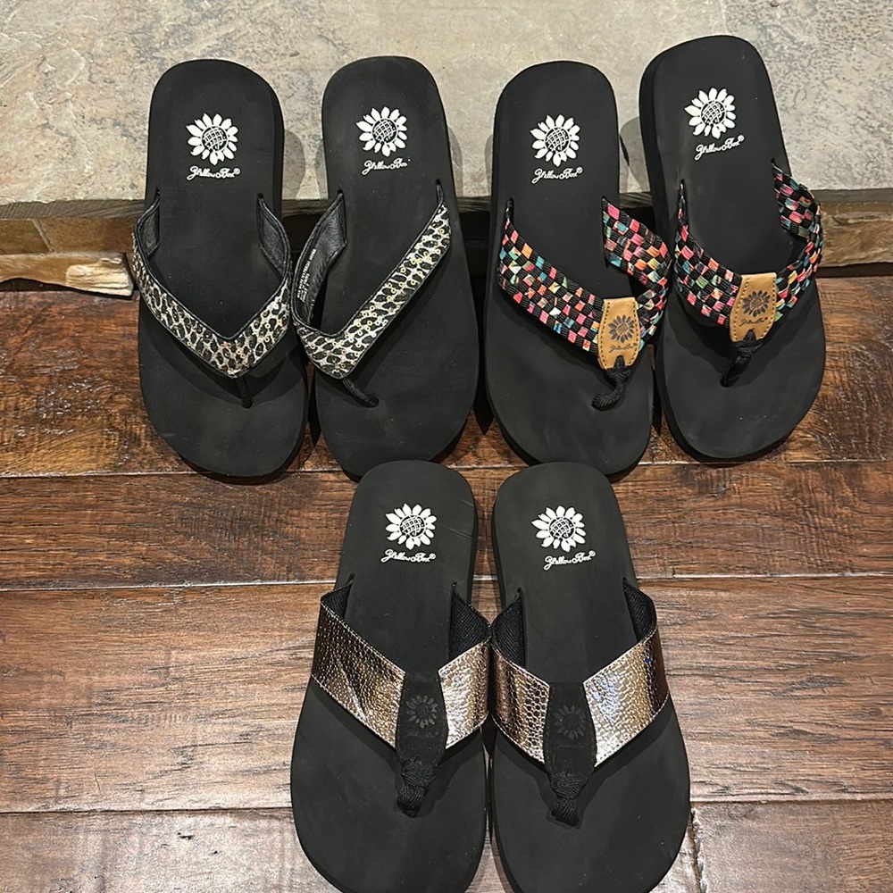 Yellow Box Flip Flops